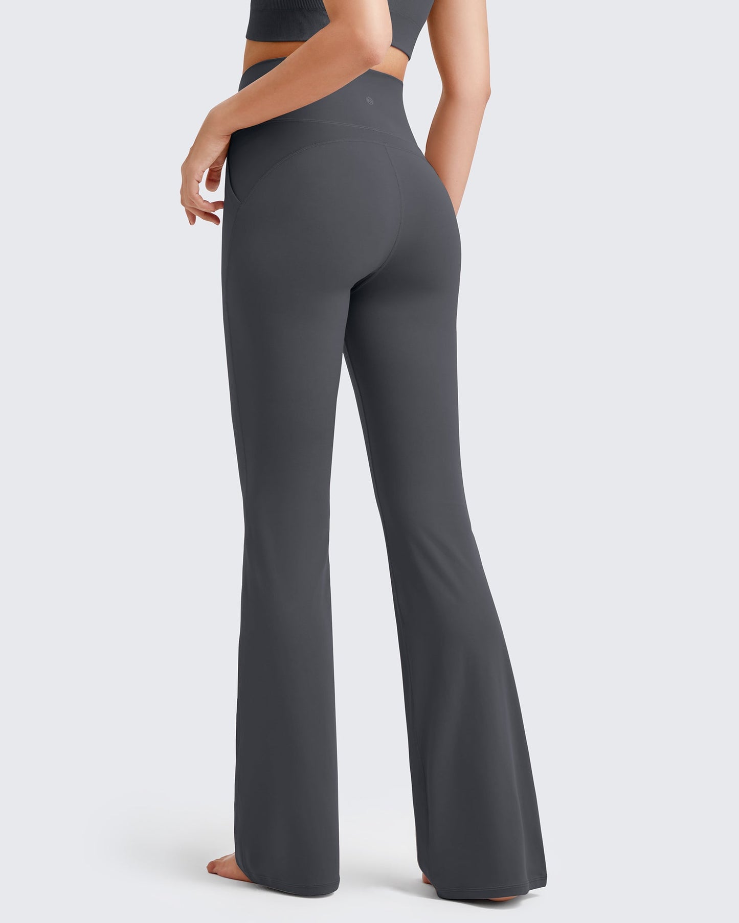 Pantalones casuales acampanados de yoga de tiro alto BareFeel