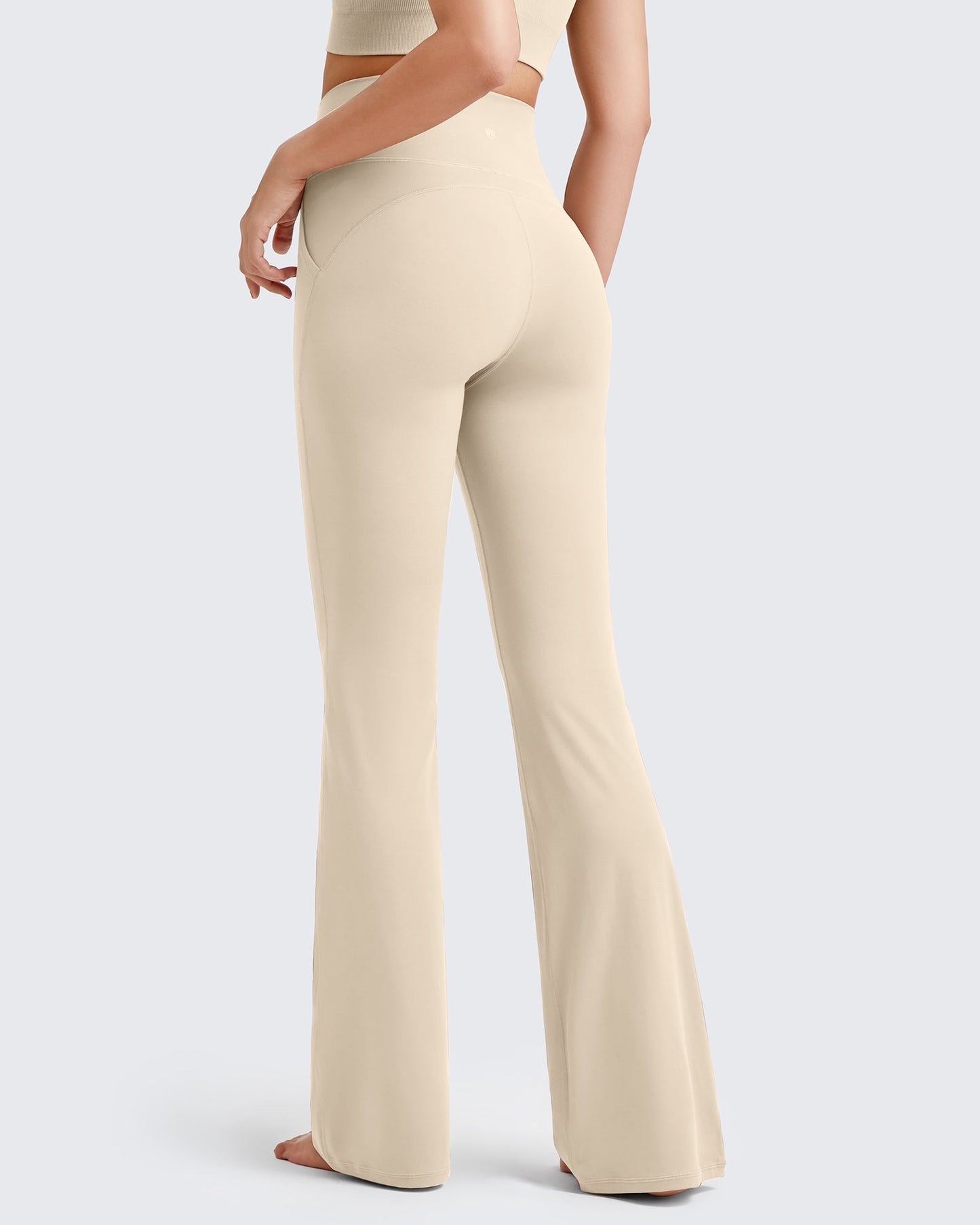 Pantalones casuales acampanados de yoga de tiro alto BareFeel