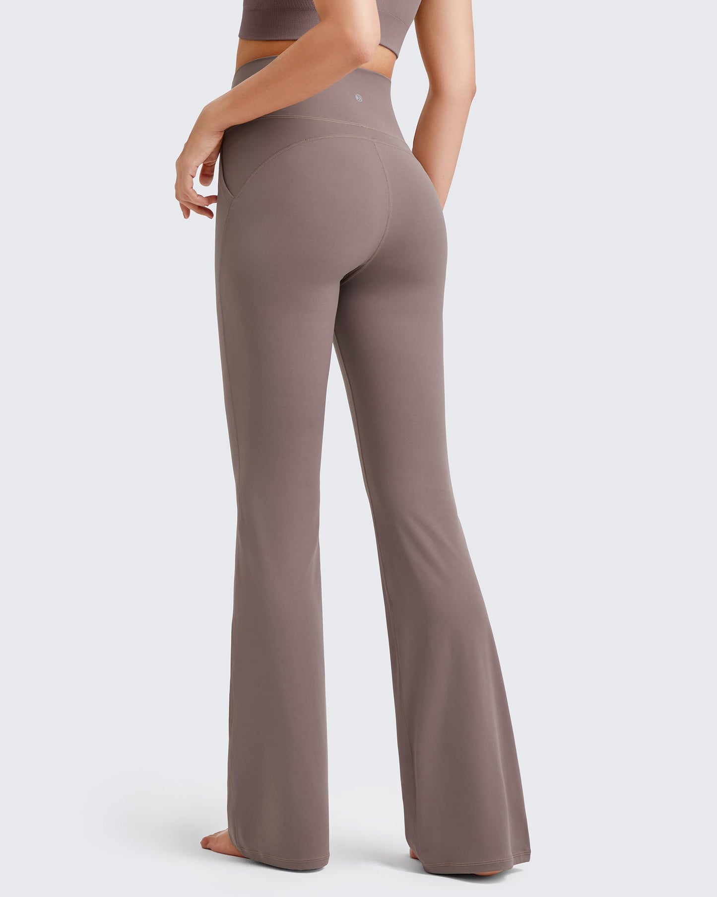 Pantalones casuales acampanados de yoga de tiro alto BareFeel