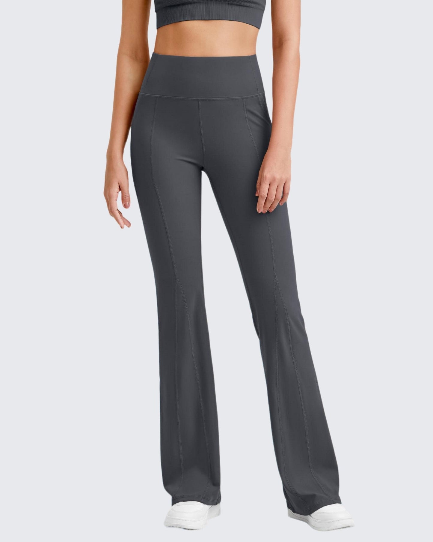 Pantalones casuales acampanados de yoga de tiro alto BareFeel