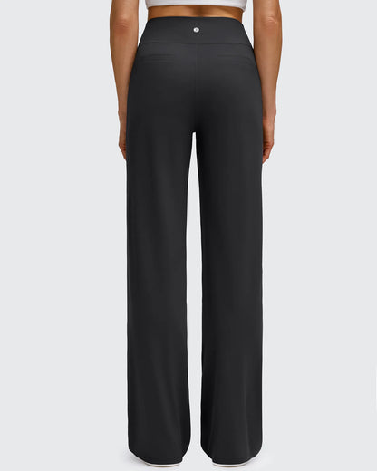 Pantalones de yoga de pierna ancha de alta elasticidad BareFeel