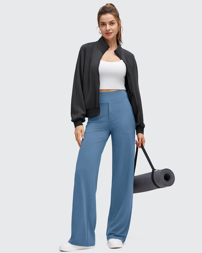 Pantalones de yoga de pierna ancha de alta elasticidad BareFeel