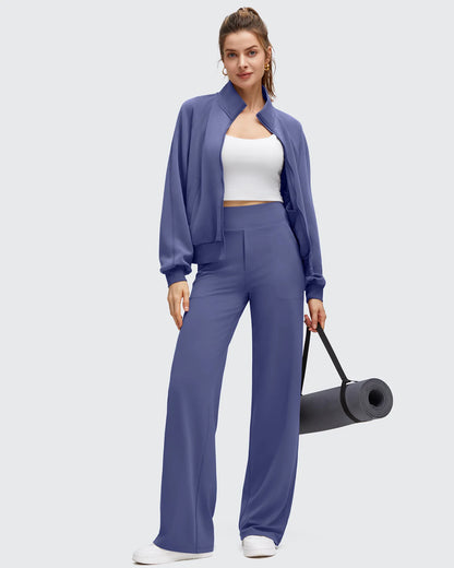 Pantalones de yoga de pierna ancha de alta elasticidad BareFeel