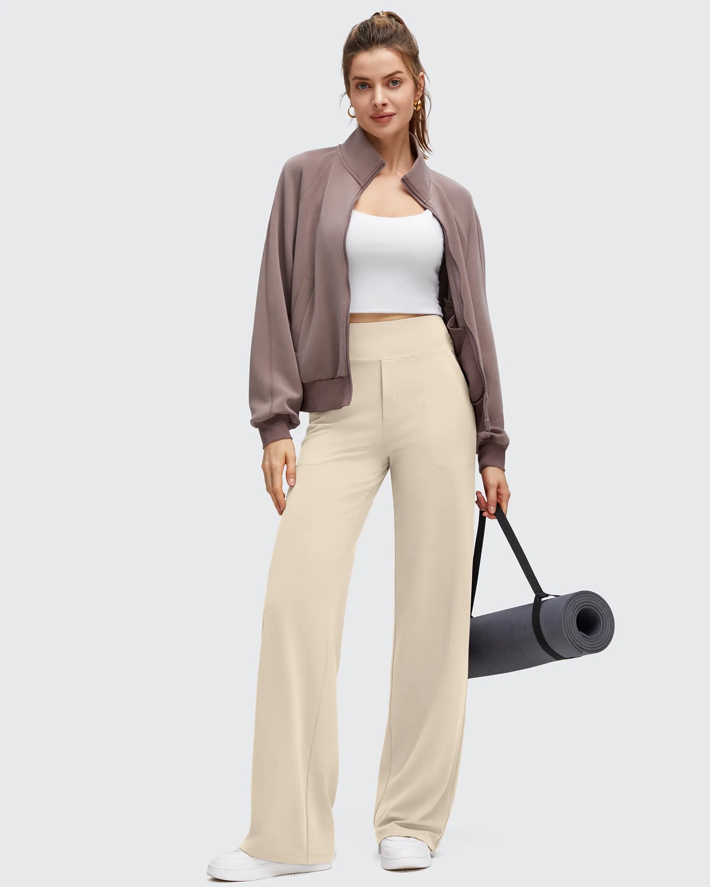 Pantalones de yoga de pierna ancha de alta elasticidad BareFeel