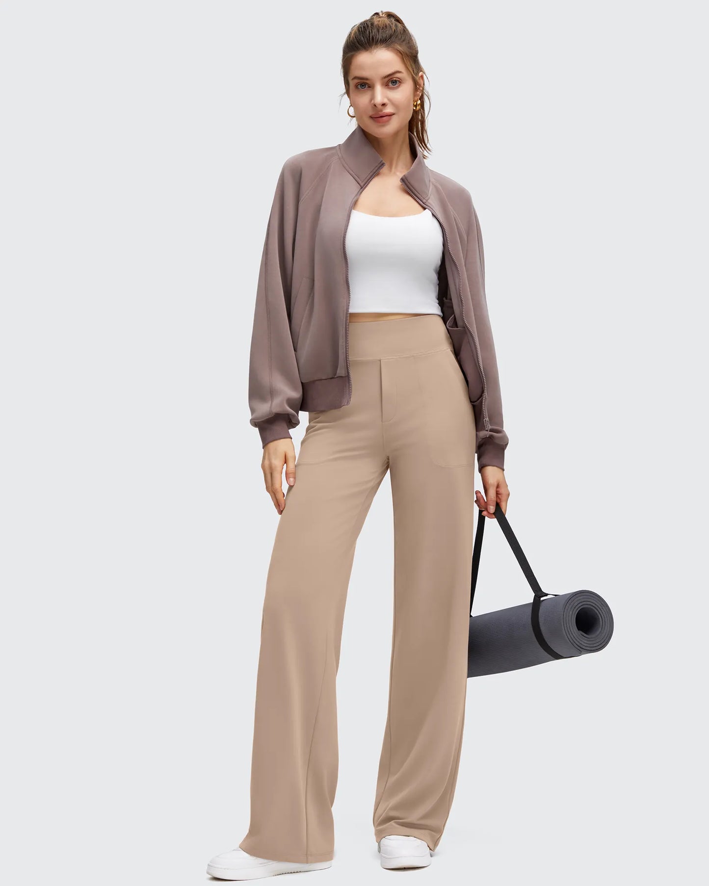 Pantalones de yoga de pierna ancha de alta elasticidad BareFeel
