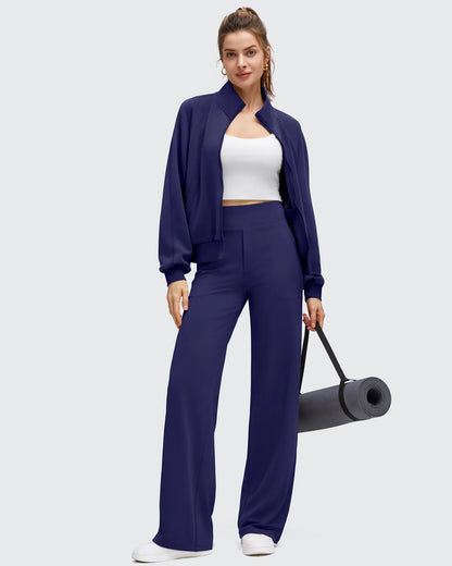Pantalones de yoga de pierna ancha de alta elasticidad BareFeel