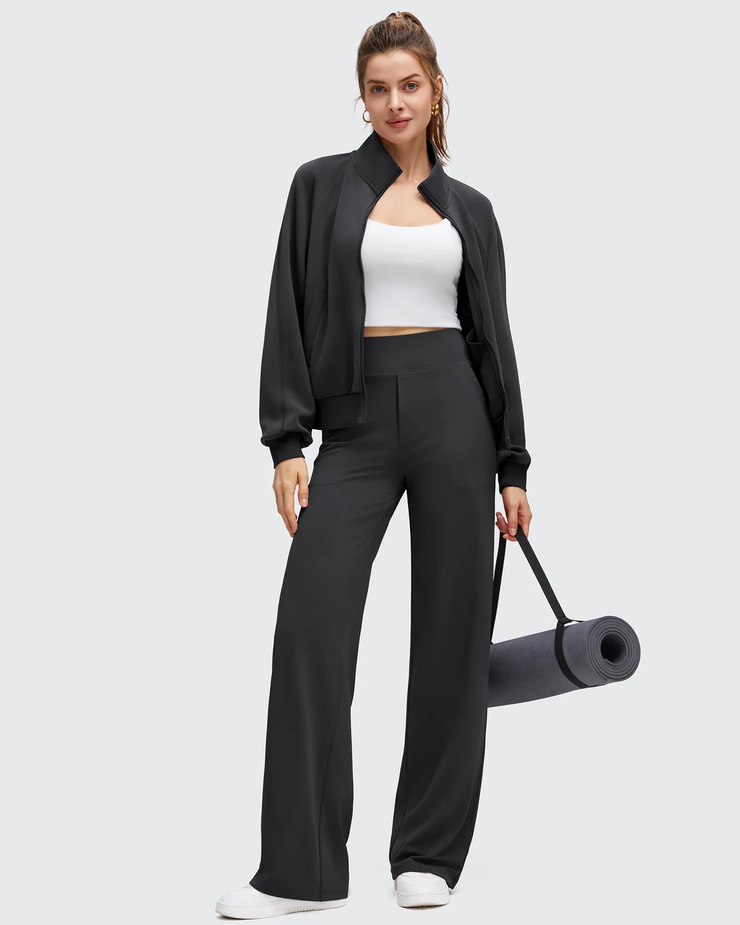 Pantalones de yoga de pierna ancha de alta elasticidad BareFeel