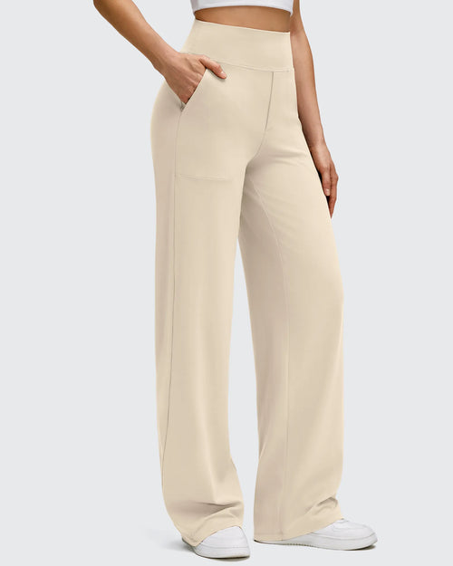 Pantalones de yoga de pierna ancha de alta elasticidad BareFeel