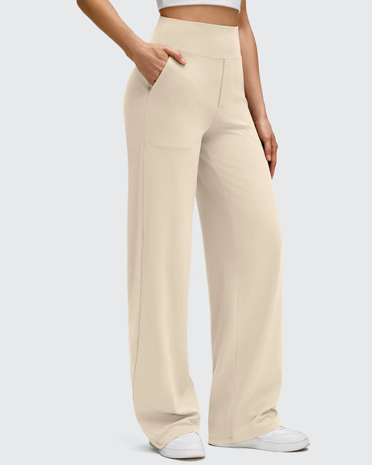 Pantalones de yoga de pierna ancha de alta elasticidad BareFeel