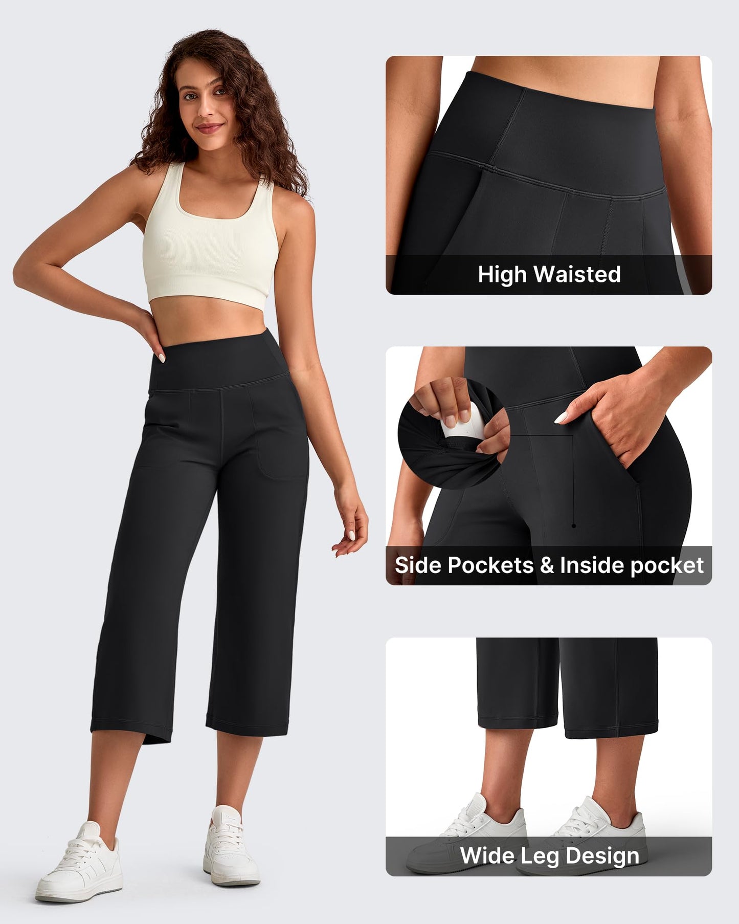 Pantalones Capri de tiro alto BareFeel