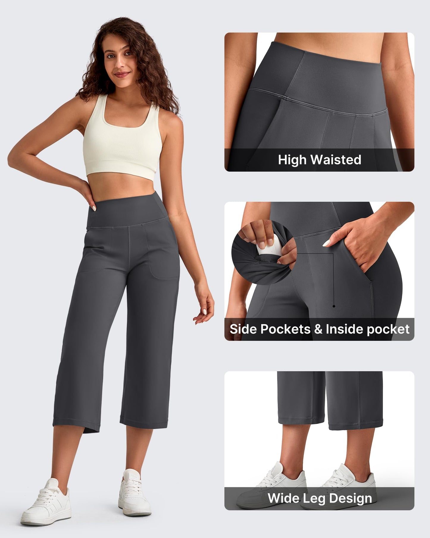 Pantalones Capri de tiro alto BareFeel