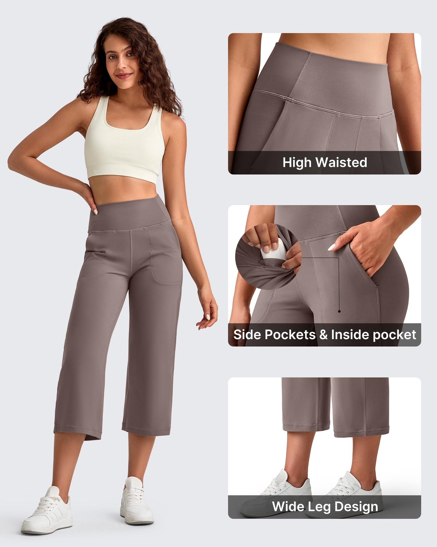 Pantalones Capri de tiro alto BareFeel