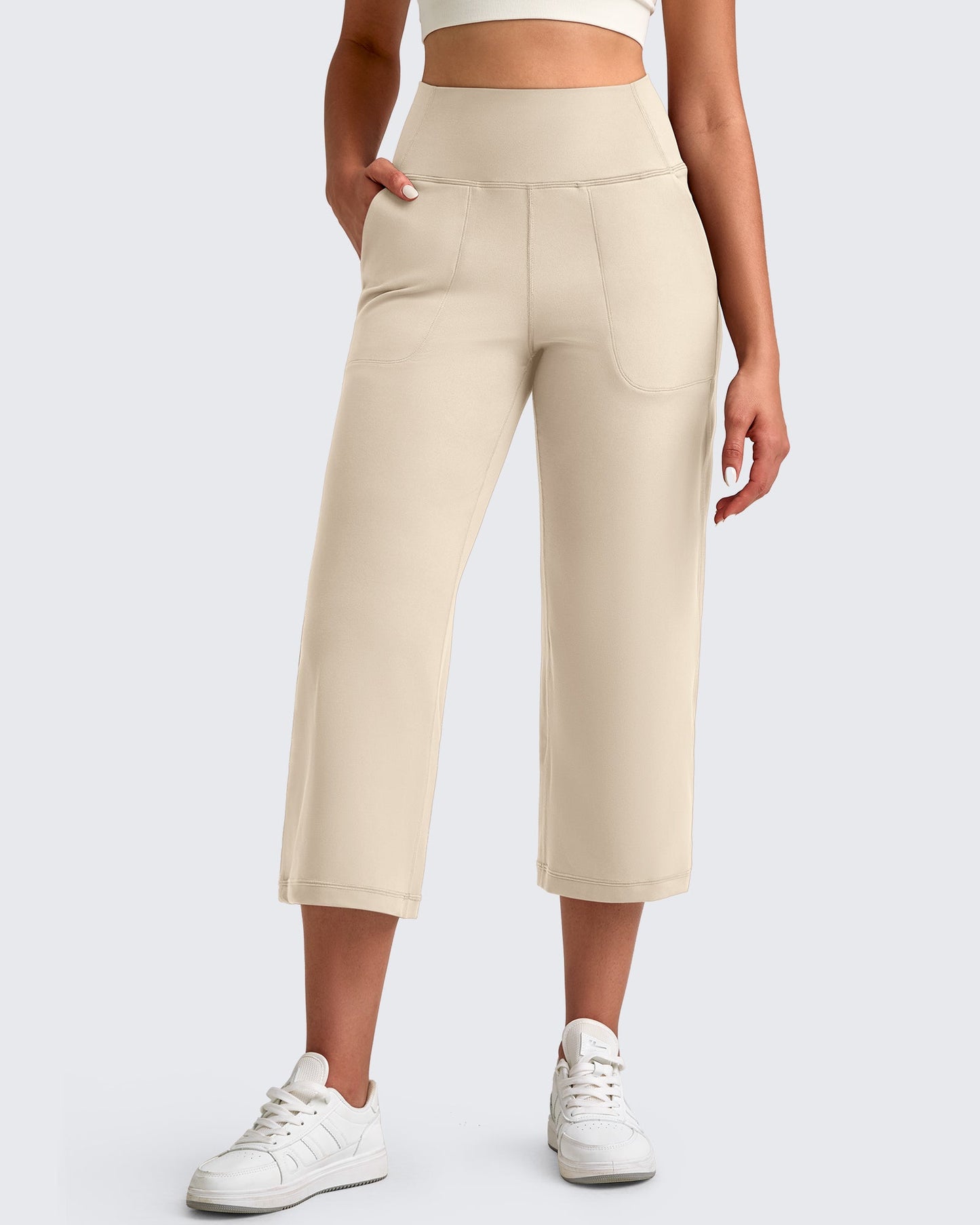 Pantalones Capri de tiro alto BareFeel