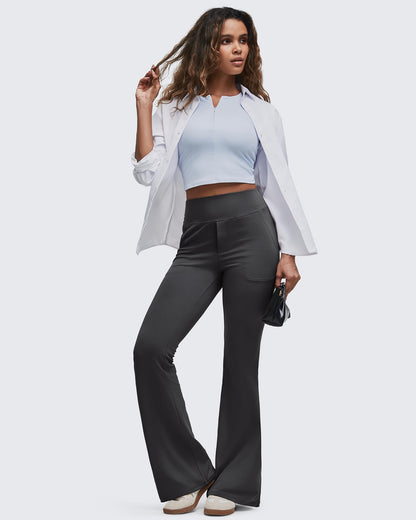 Pantalones Acampanados de Talle Alto BareFeel con Bolsillos