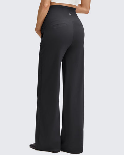 Pantalones casuales de pierna ancha BareFeel Maternity con bolsillos