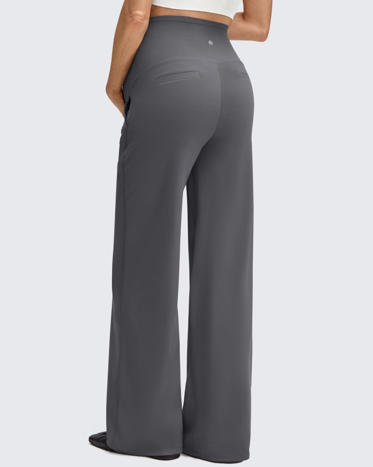Pantalones casuales de pierna ancha BareFeel Maternity con bolsillos