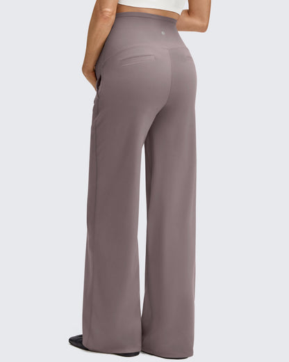 Pantalones casuales de pierna ancha BareFeel Maternity con bolsillos