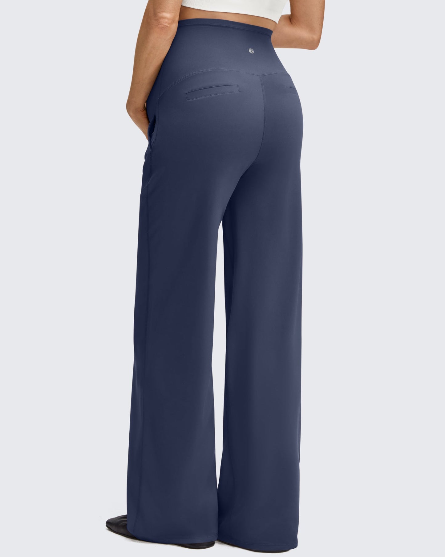 Pantalones casuales de pierna ancha BareFeel Maternity con bolsillos