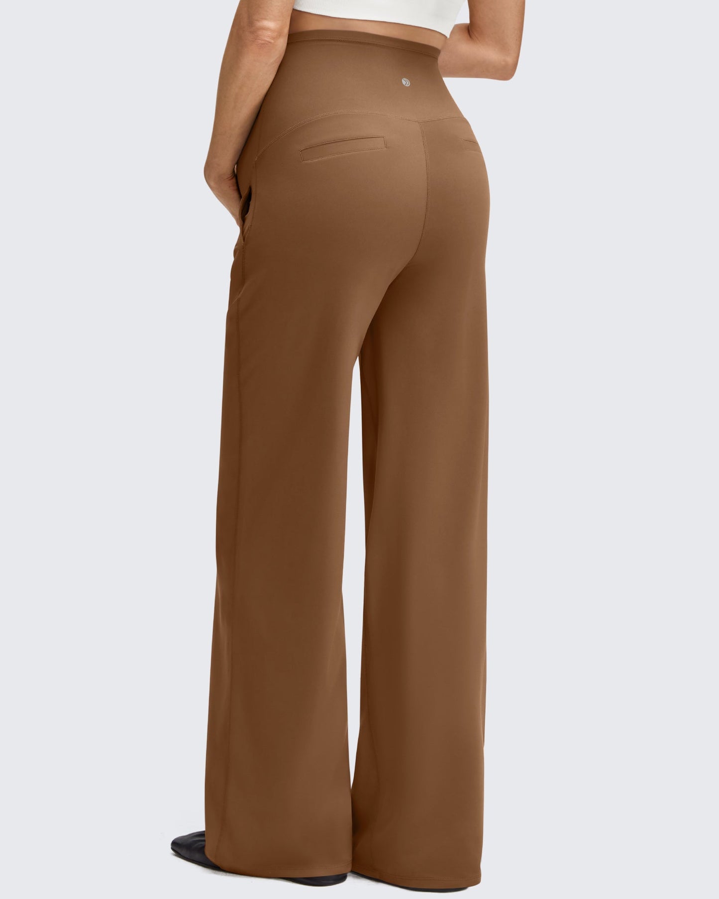 Pantalones casuales de pierna ancha BareFeel Maternity con bolsillos