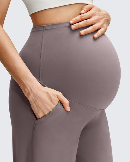 Pantalones casuales de pierna ancha BareFeel Maternity con bolsillos