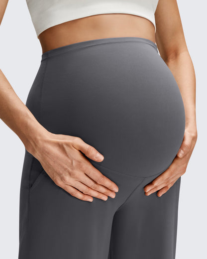 Pantalones casuales de pierna ancha BareFeel Maternity con bolsillos