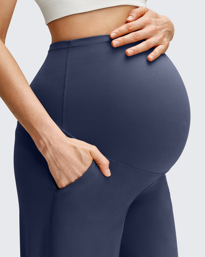 Pantalones casuales de pierna ancha BareFeel Maternity con bolsillos