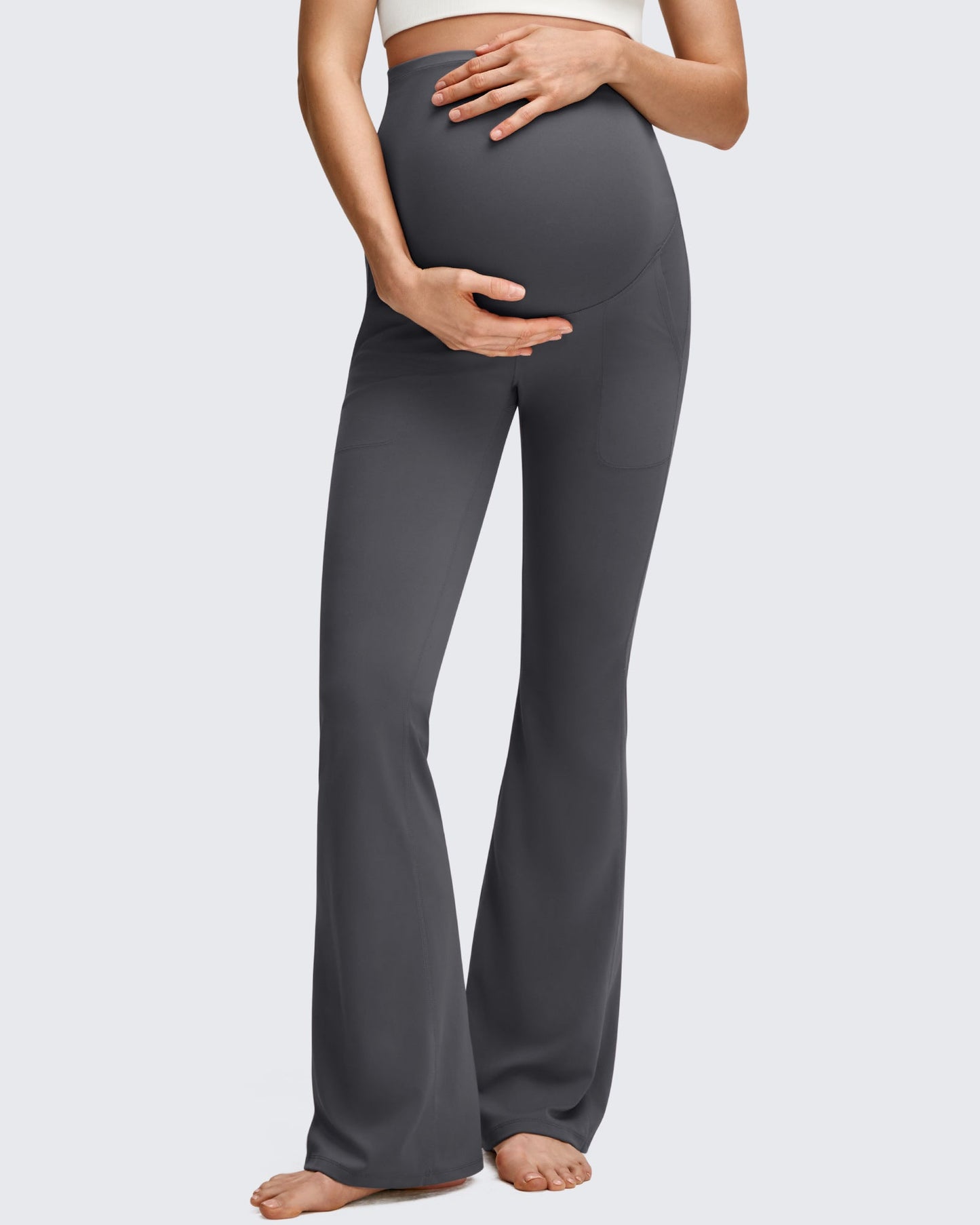 BareFeel Vestido de Maternidad con Bolsillos Leggings Acampanados