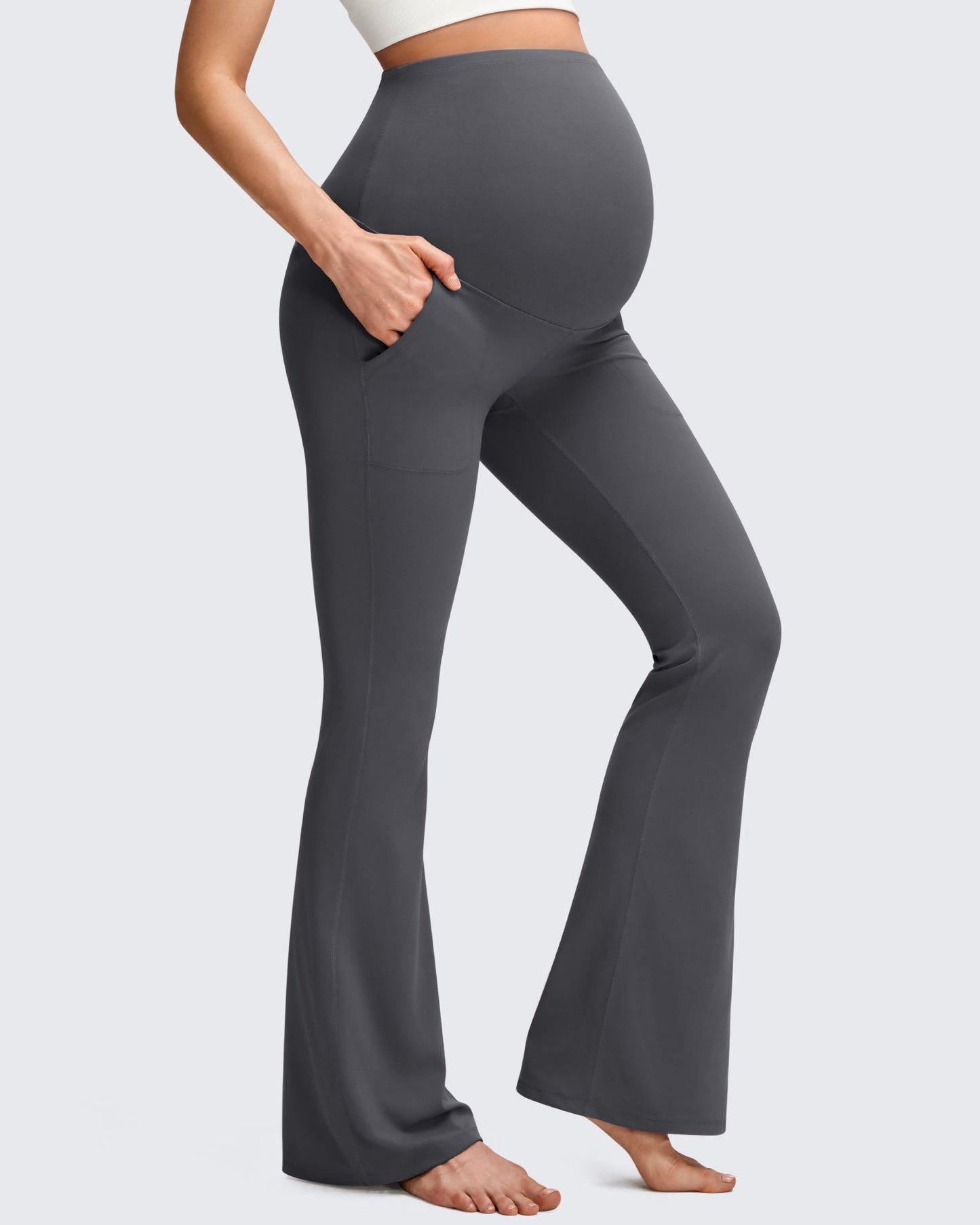 BareFeel Vestido de Maternidad con Bolsillos Leggings Acampanados