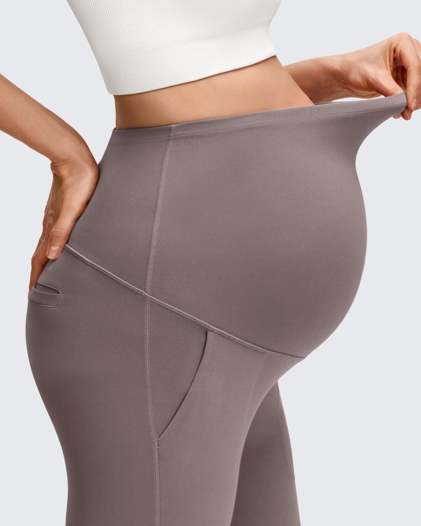 BareFeel Vestido de Maternidad con Bolsillos Leggings Acampanados