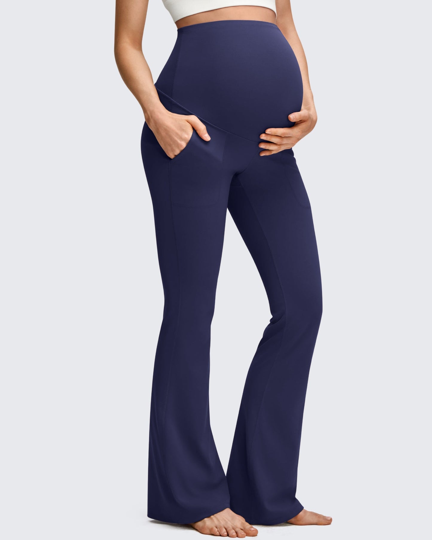 BareFeel Vestido de Maternidad con Bolsillos Leggings Acampanados