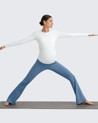 BareFeel Vestido de embarazo con leggings acampanados