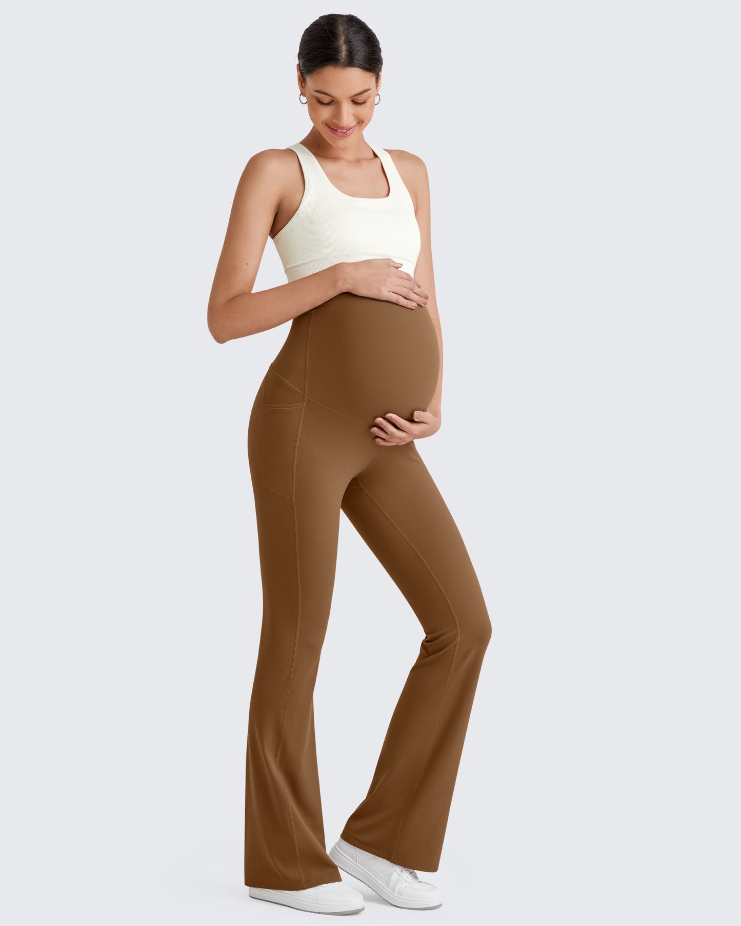BareFeel Vestido de embarazo con leggings acampanados