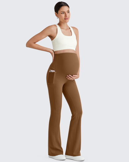 BareFeel Vestido de embarazo con leggings acampanados