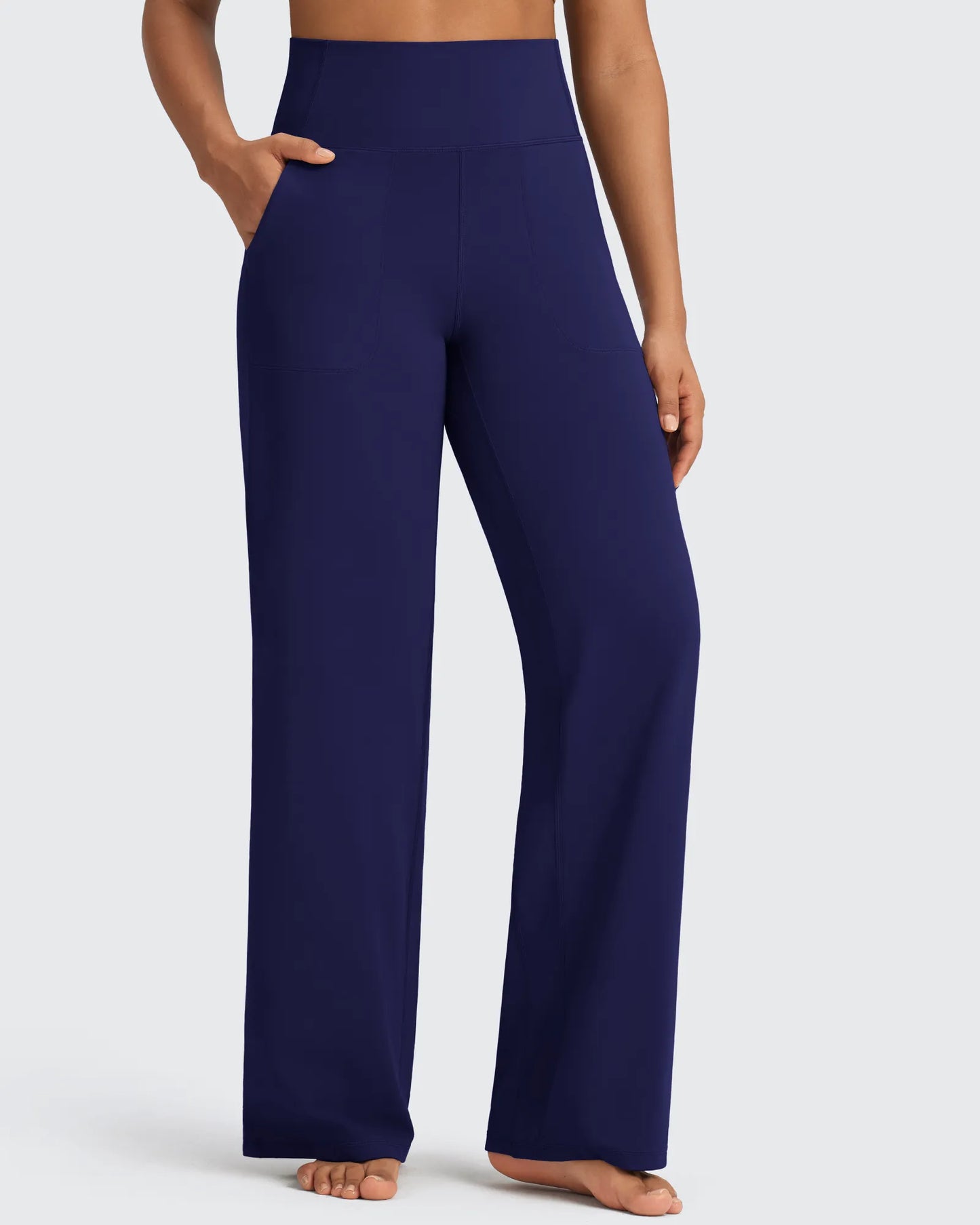 BareFeel Pantalones Elegantes de Tiro Alto Sin Costuras (Talla Alta)