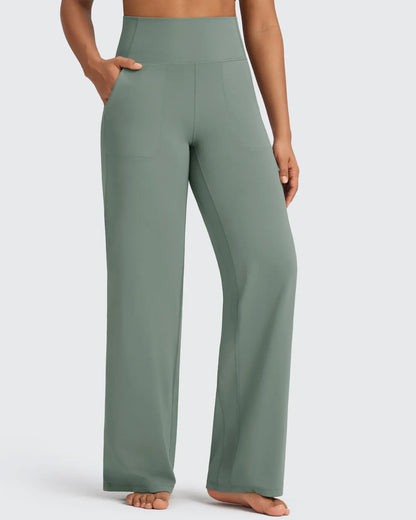 Pantalones de vestir de talle alto sin costuras BareFeel Petite