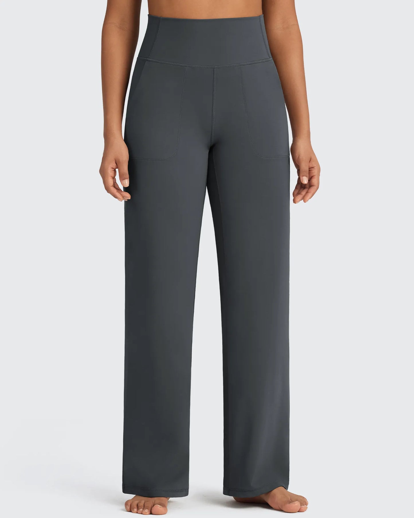BareFeel Pantalones Elegantes de Tiro Alto Sin Costuras (Talla Alta)
