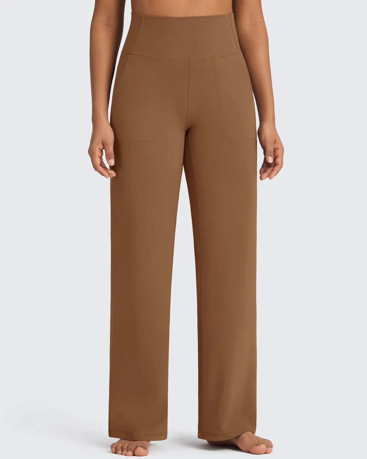 BareFeel Pantalones Elegantes de Tiro Alto Sin Costuras (Talla Alta)