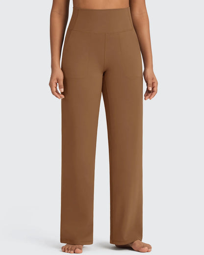 BareFeel Pantalones Elegantes de Tiro Alto Sin Costuras (Talla Alta)