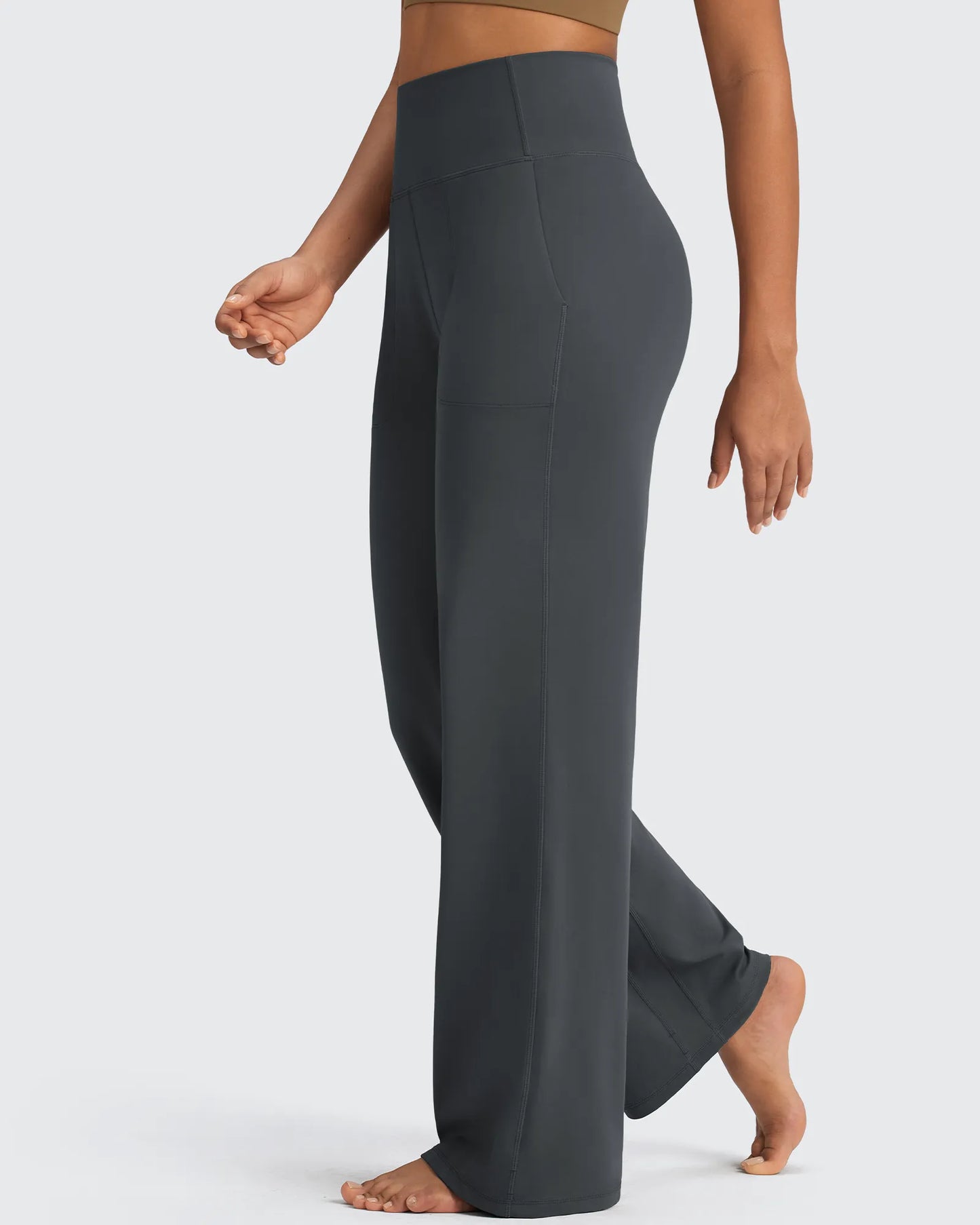 BareFeel Pantalones Elegantes de Tiro Alto Sin Costuras (Talla Alta)