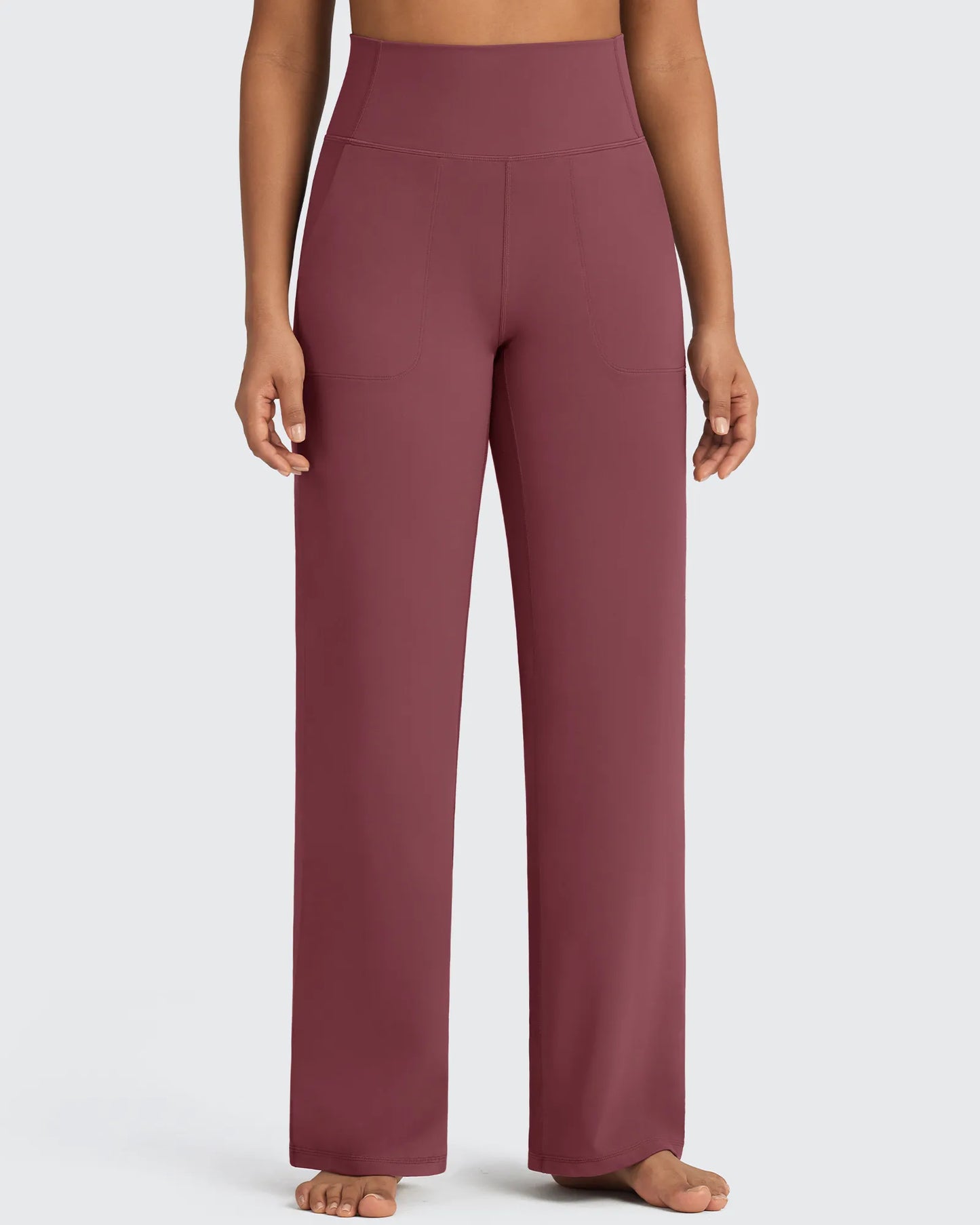 Pantalones de vestir de talle alto sin costuras BareFeel Petite