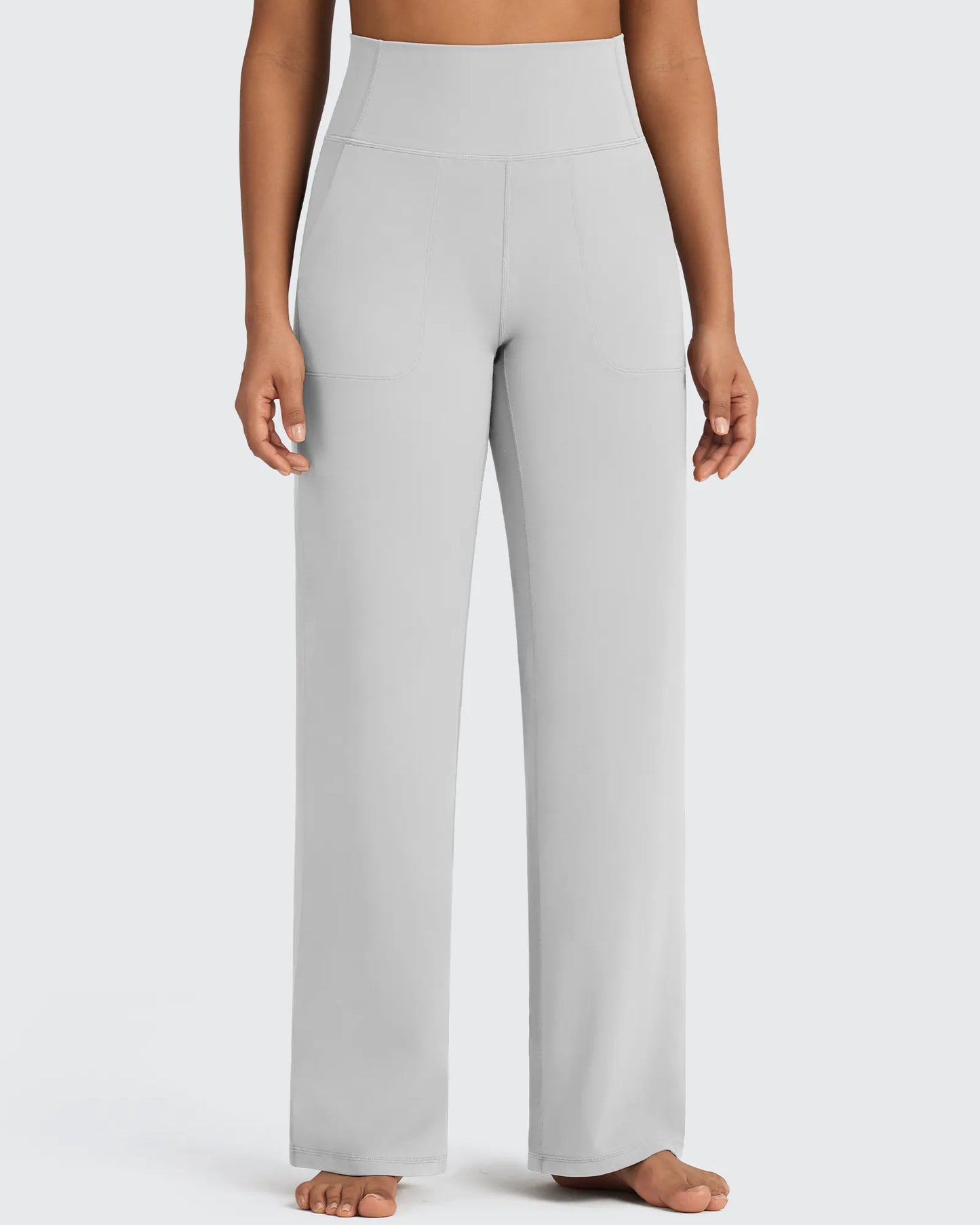 Pantalones Anchos de Vestir de Cintura Alta Sin Costuras BareFeel