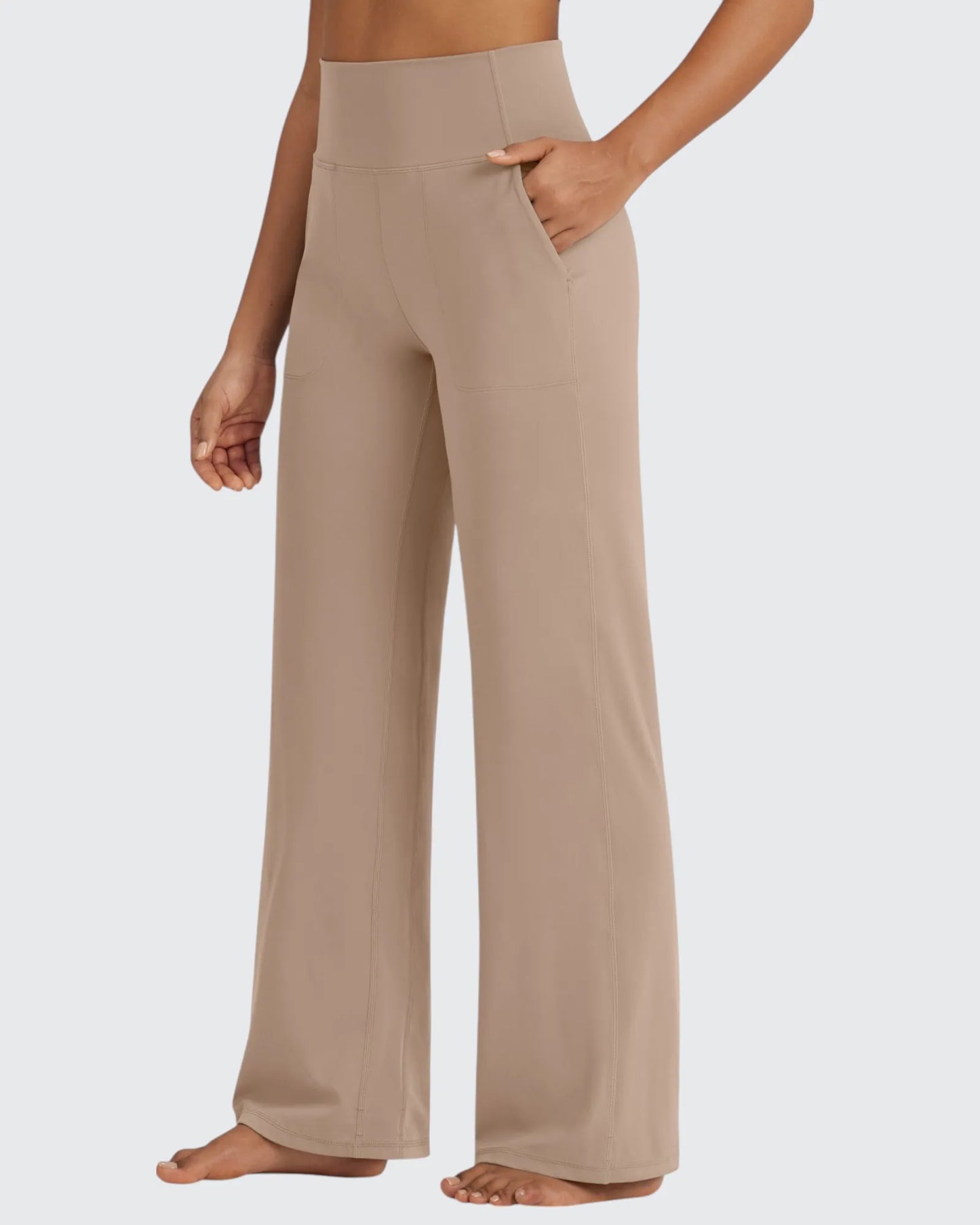 Pantalones de vestir de talle alto sin costuras BareFeel Petite