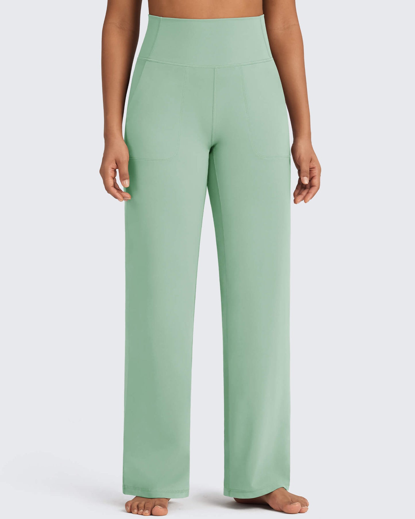 Pantalones Anchos de Vestir de Cintura Alta Sin Costuras BareFeel