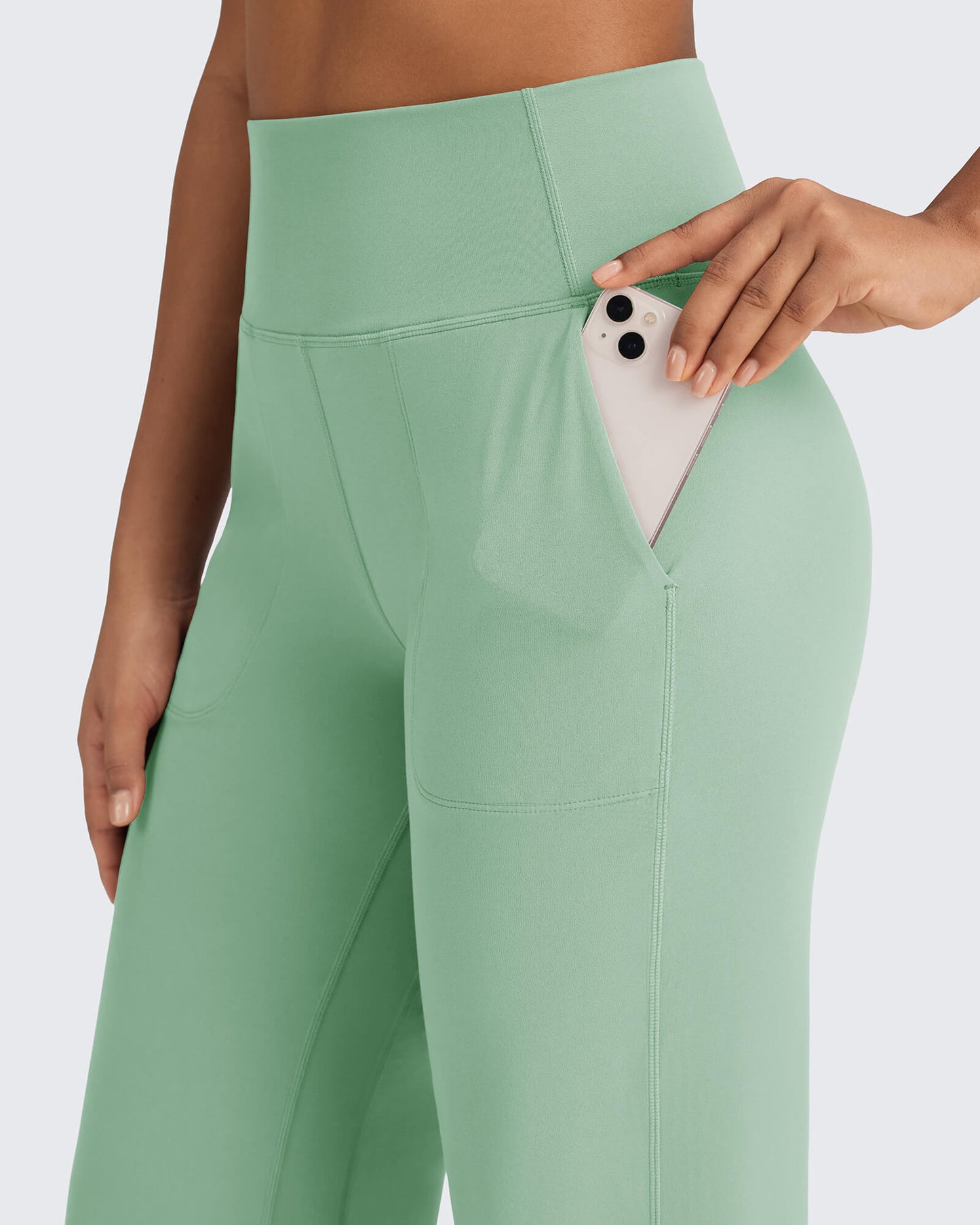 Pantalones de vestir de talle alto sin costuras BareFeel Petite