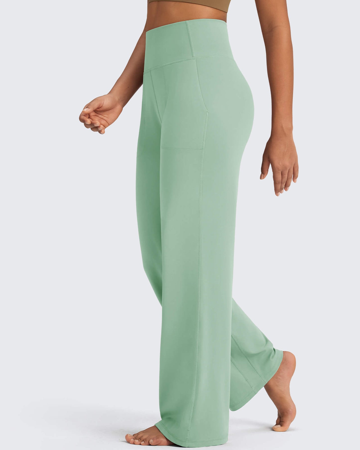 Pantalones de vestir de talle alto sin costuras BareFeel Petite