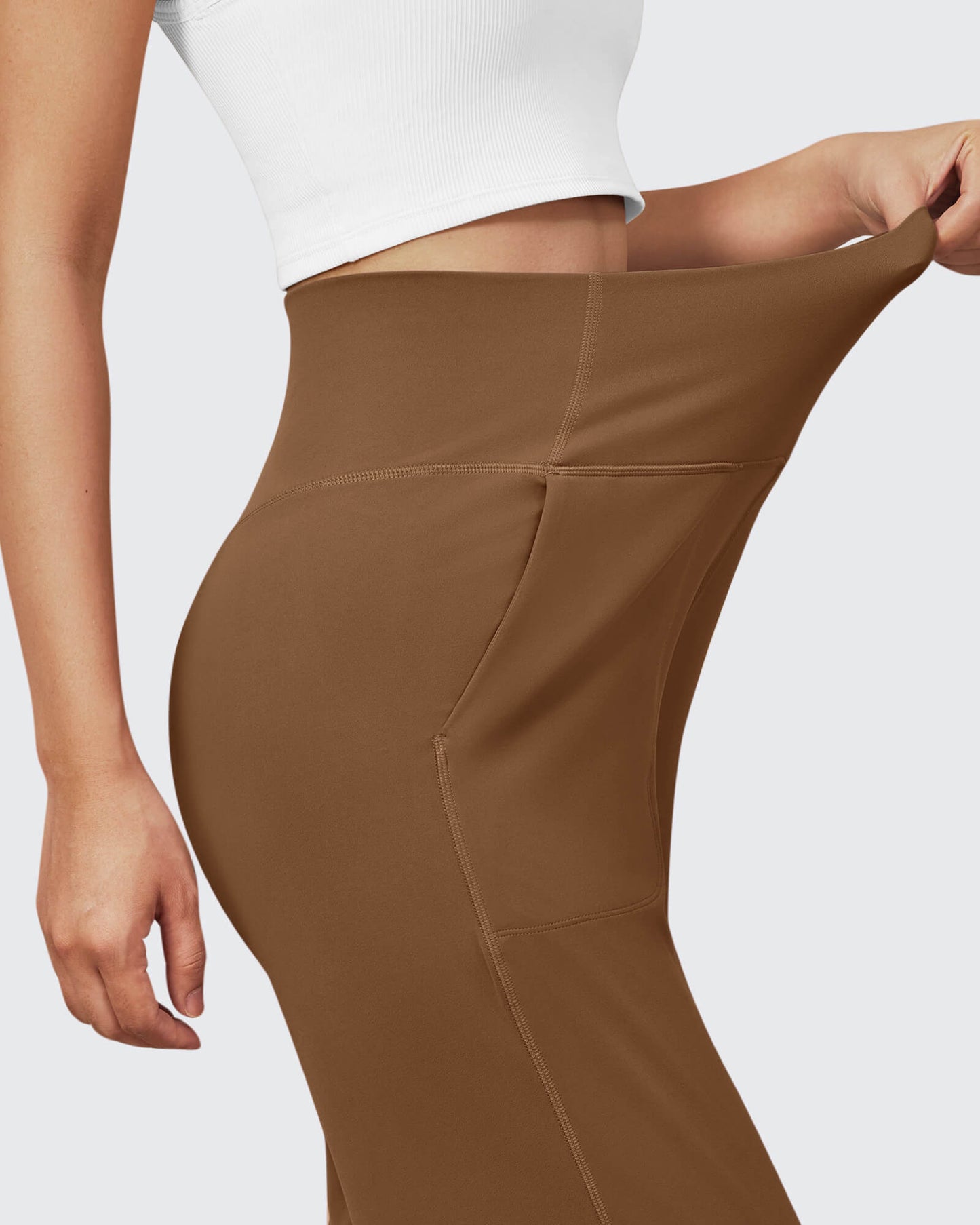 BareFeel Pantalones Elegantes de Tiro Alto Sin Costuras (Talla Alta)