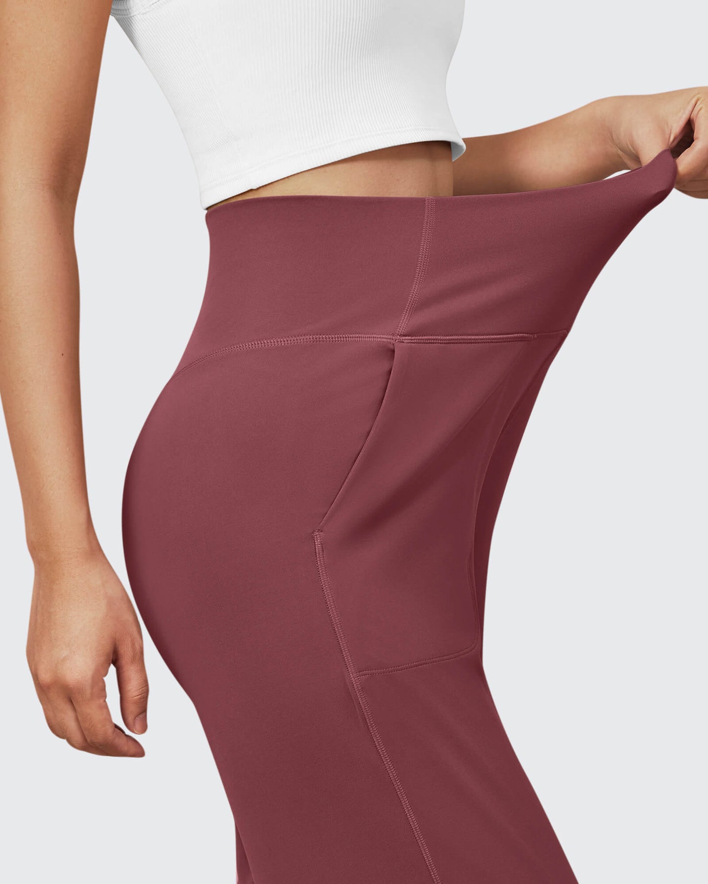 BareFeel Pantalones Elegantes de Tiro Alto Sin Costuras (Talla Alta)