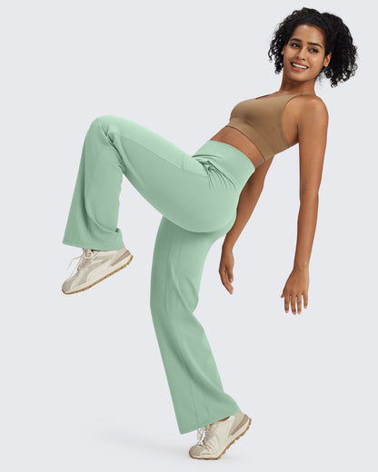 BareFeel Pantalones Elegantes de Tiro Alto Sin Costuras (Talla Alta)