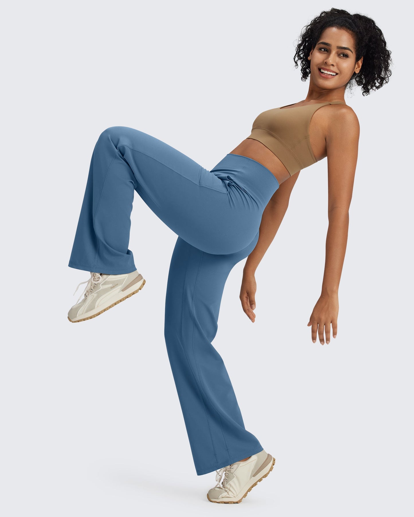 BareFeel Pantalones Elegantes de Tiro Alto Sin Costuras (Talla Alta)