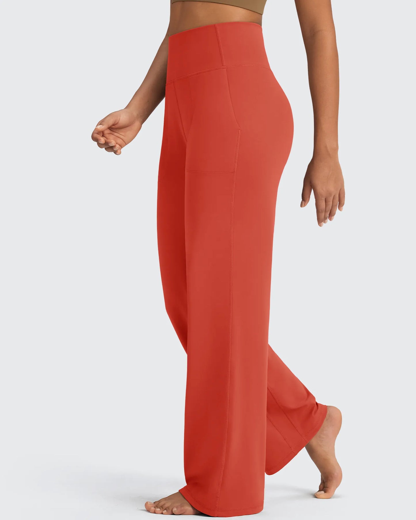 Pantalones de vestir de talle alto sin costuras BareFeel Petite